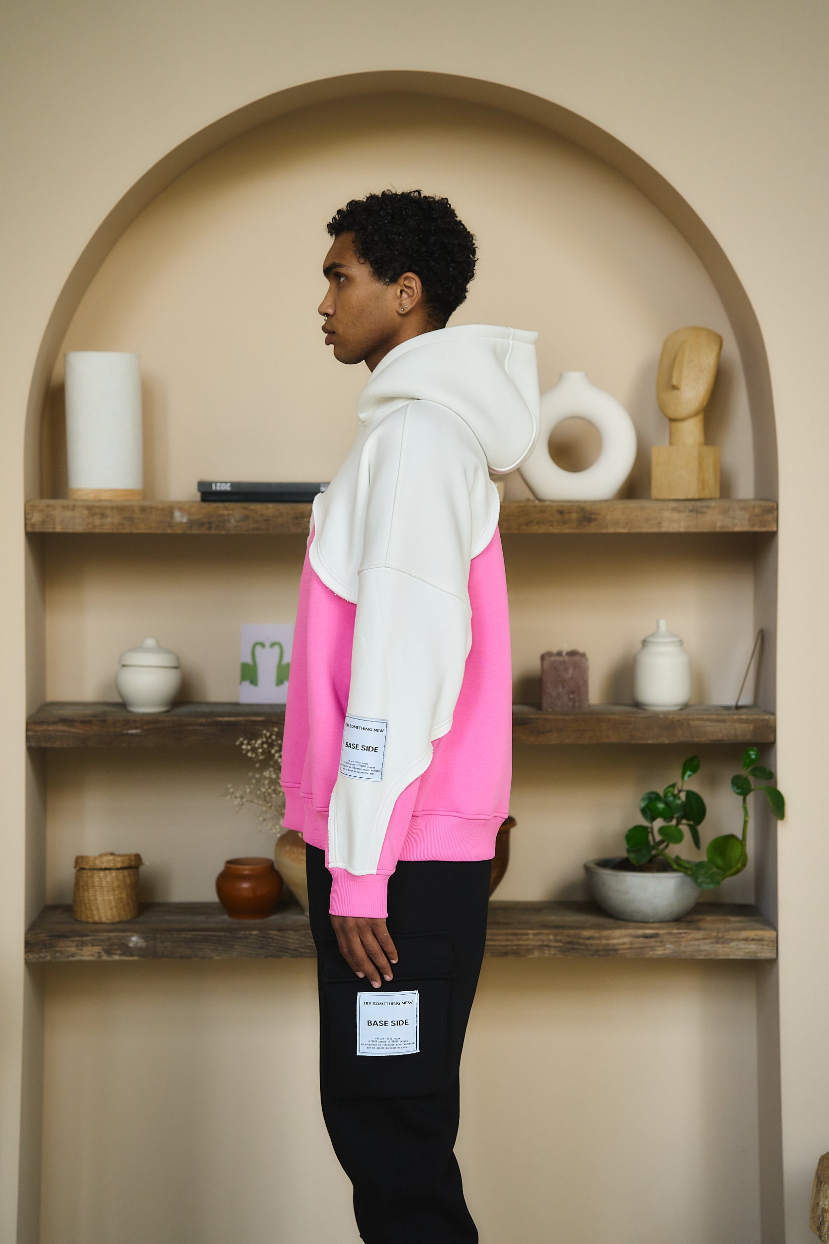 Astronaut oversize hoodie milk-pink