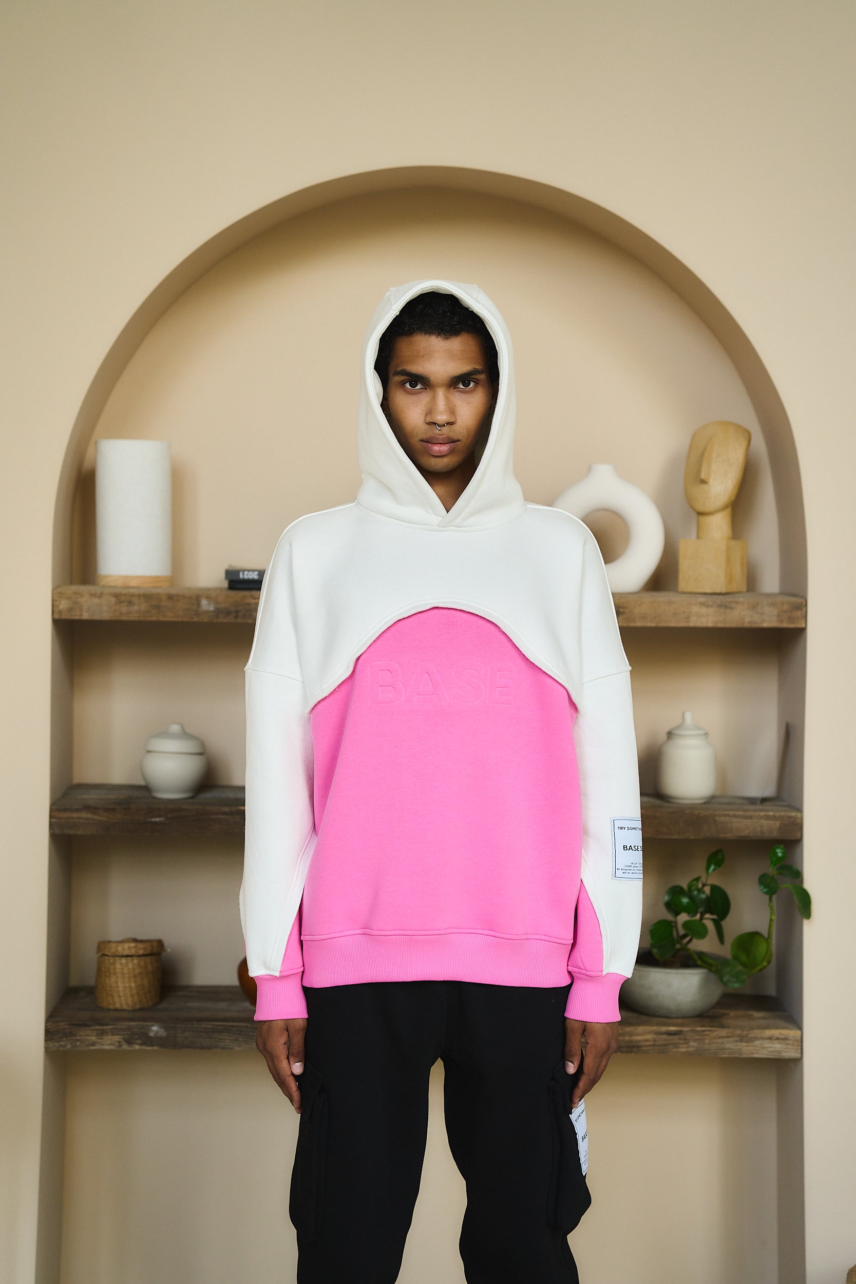 Astronaut oversize hoodie milk-pink