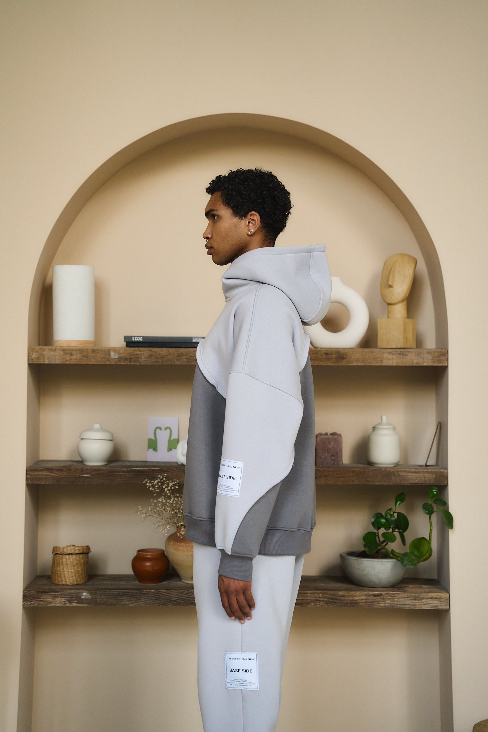 Astronaut oversize hoodie grey-graphite