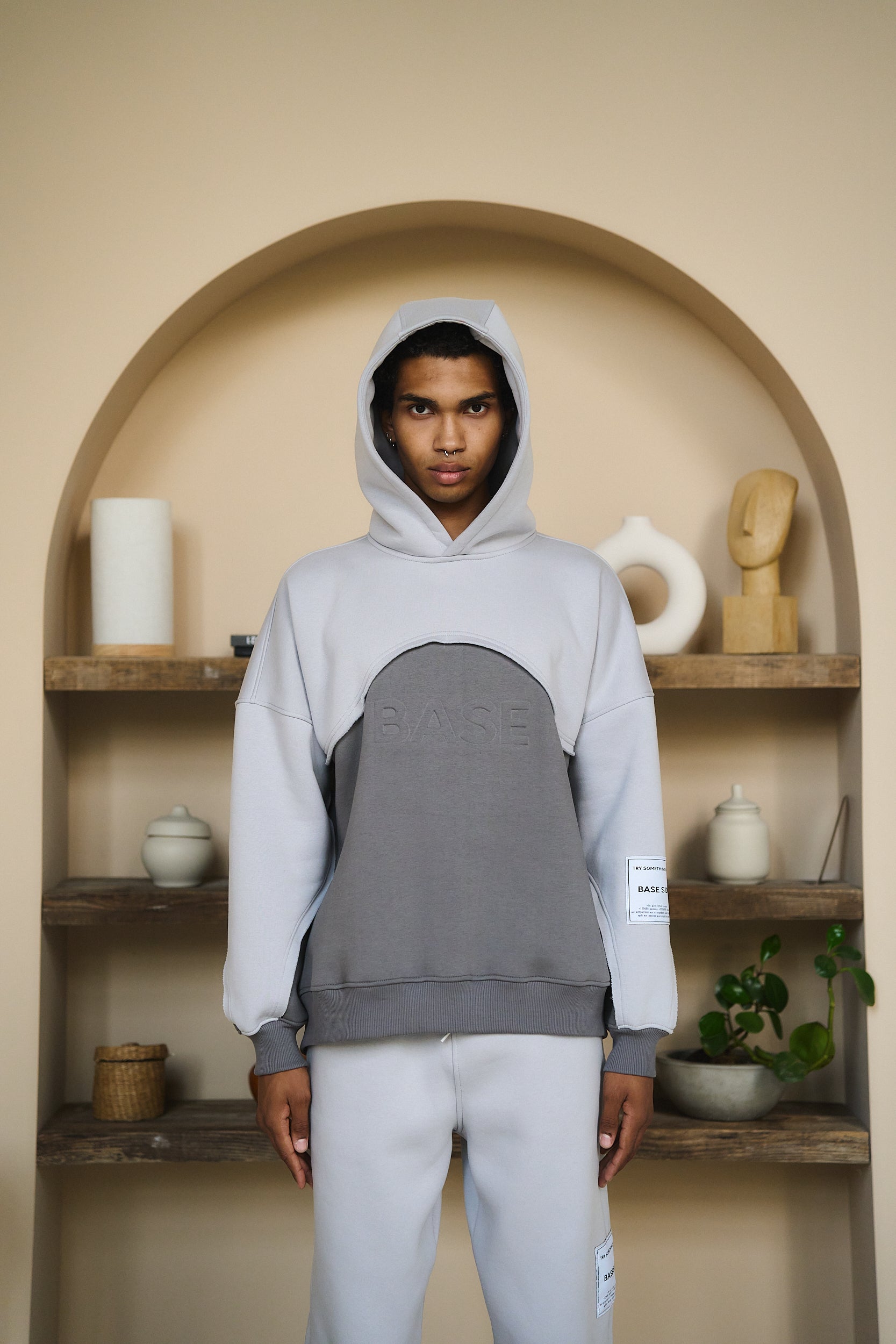Astronaut oversize hoodie grey-graphite