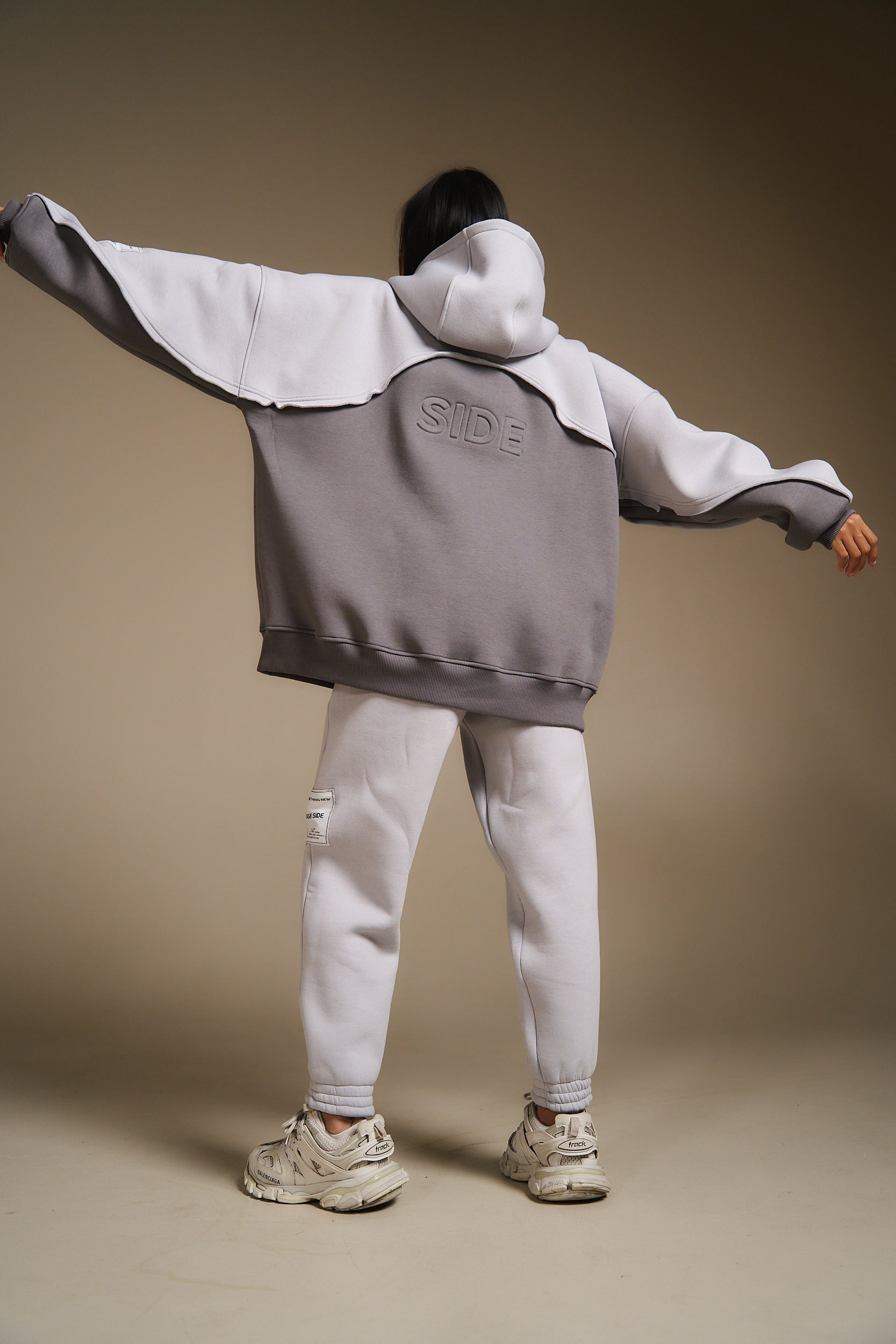 Astronaut oversize hoodie grey-graphite